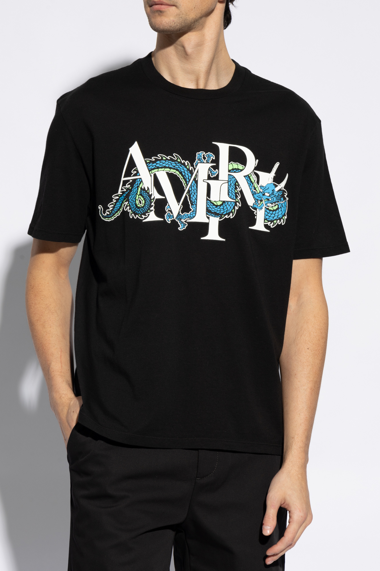 shirt with logo Amiri - SchaferandweinerShops Ghana - Black
